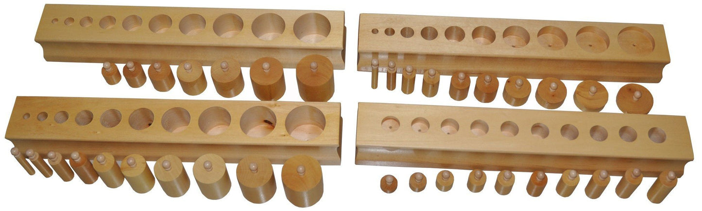 Knobbed Cylinder Blocks  - Set of 4 - RightToLearn.com.sg
 - 1