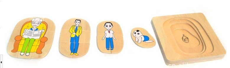 Life Cycle of a MAN - Growing Process - Layer Wooden puzzle - RightToLearn.com.sg
 - 2