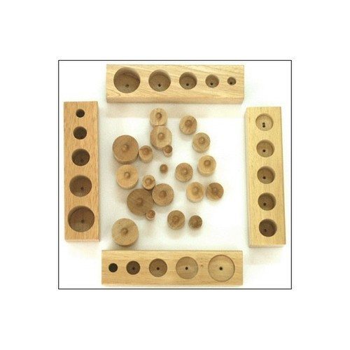 Mini Montessori Knobbed Cylinders Blocks - RightToLearn.com.sg
 - 1