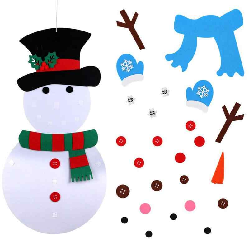 Felt Wall Christmas Snow Man Decoration - Pretend Play