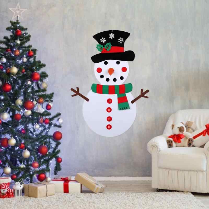 Felt Wall Christmas Snow Man Decoration - Pretend Play