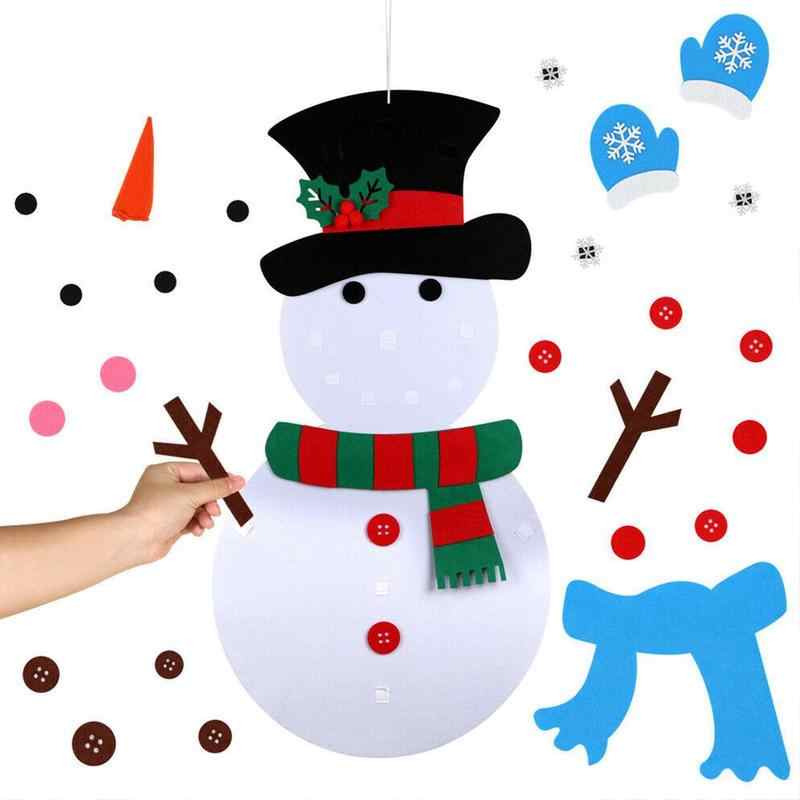 Felt Wall Christmas Snow Man Decoration - Pretend Play