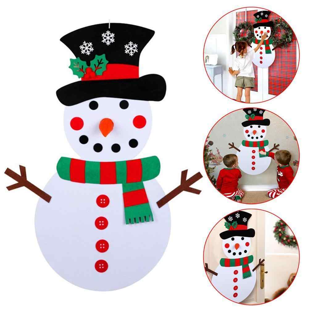 Felt Wall Christmas Snow Man Decoration - Pretend Play