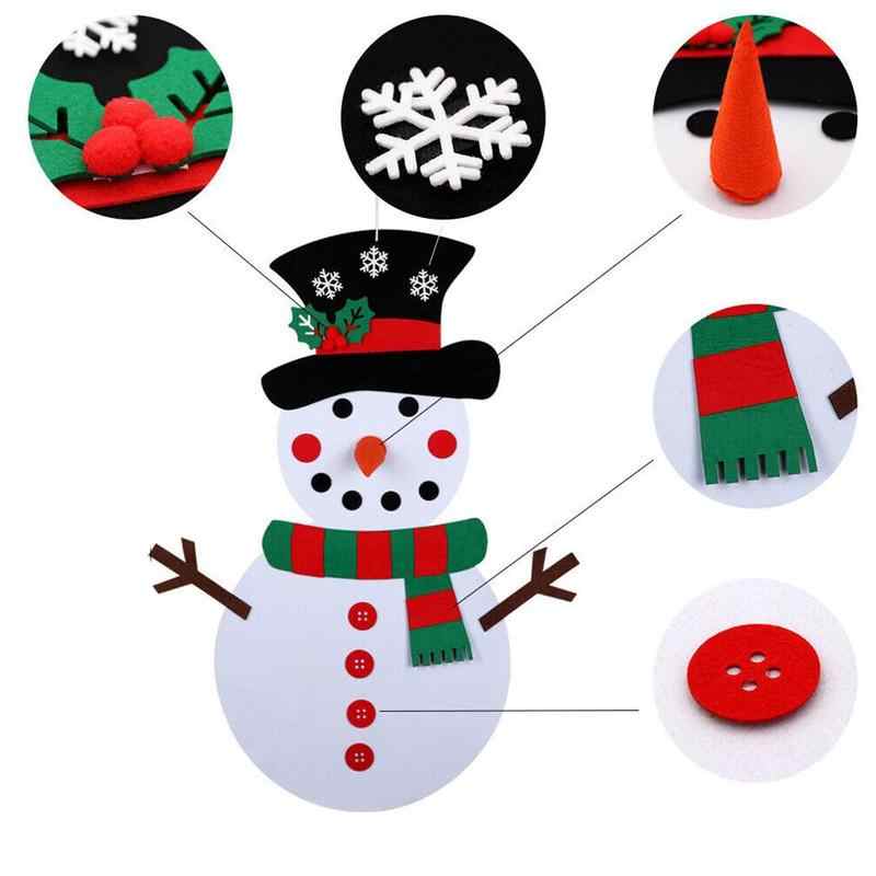 Felt Wall Christmas Snow Man Decoration - Pretend Play