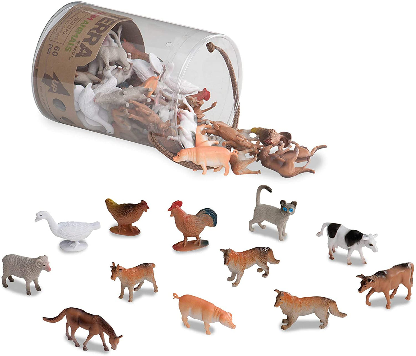 Battat Terra FARM Animals / Creatures  plastic  models - sensory bin / pretend play