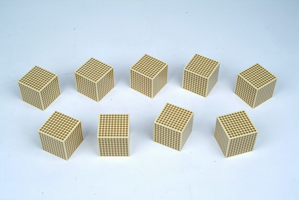 Montessori Math - Wooden Thousand Cube