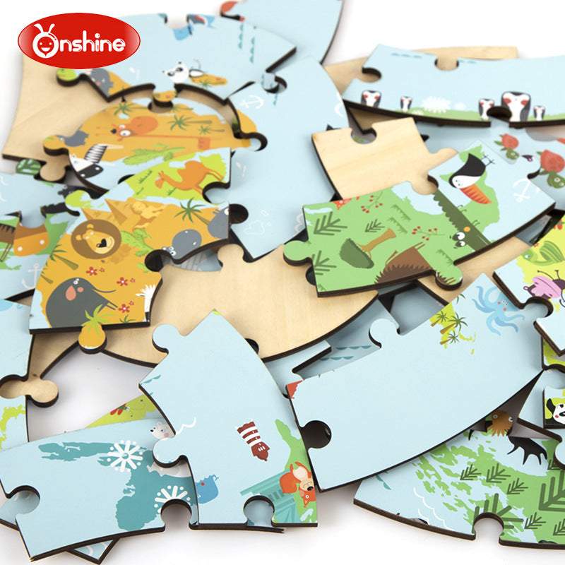 Onshine Wooden Jigsaw Puzzle - World Map