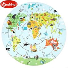 Onshine Wooden Jigsaw Puzzle - World Map