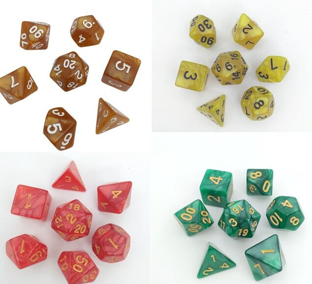 7 pcs  multi sided dice - Mathematical games