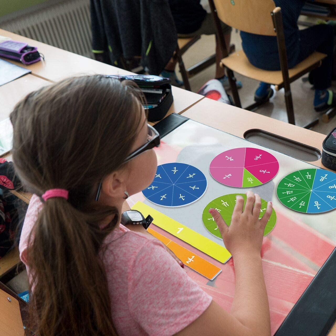 Magnetic Tiles & Circles Fractions Set  156pcs